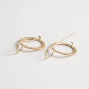 Aretes Hippies Circle Earrings Gold