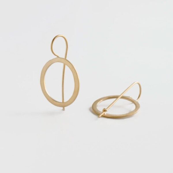 Aretes Hippies Circle Earrings Gold