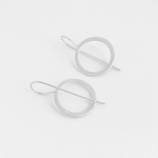 Aretes Hippies Circle Earrings Silver