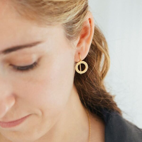 Aretes Hippies S Circle Earrings Gold Lady