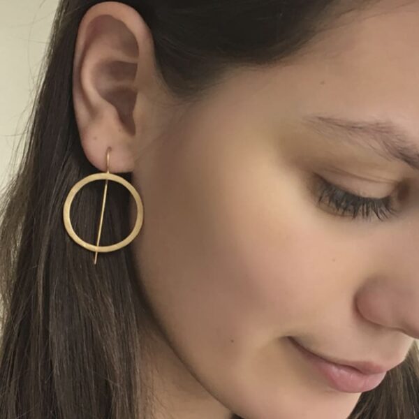 Aretes Hippies XL Circle Earrings Gold Lady