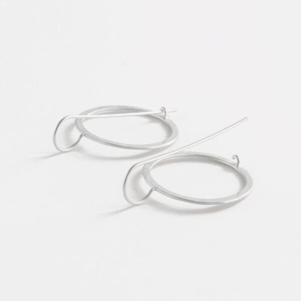 Aretes Hippies XL Circle Earrings Silver