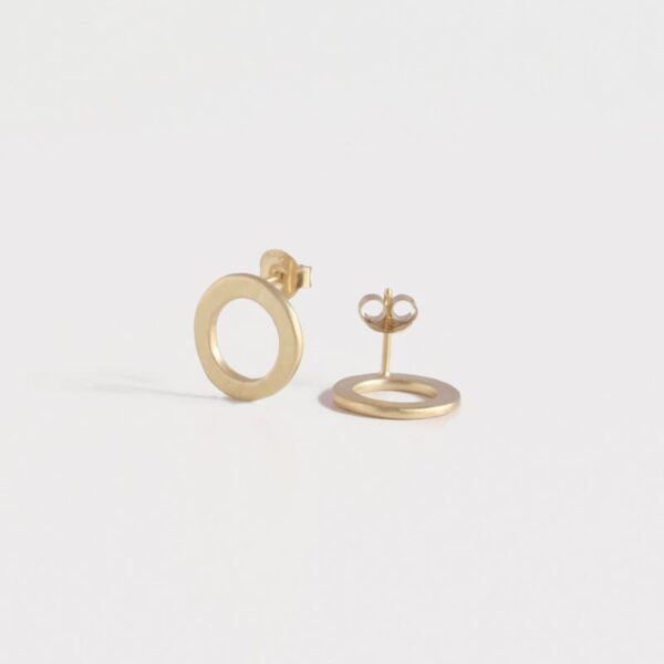 Aretes S Circle Earrings Gold