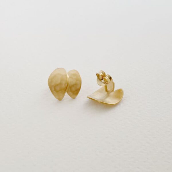 Double Spring Moon Earrings Gold