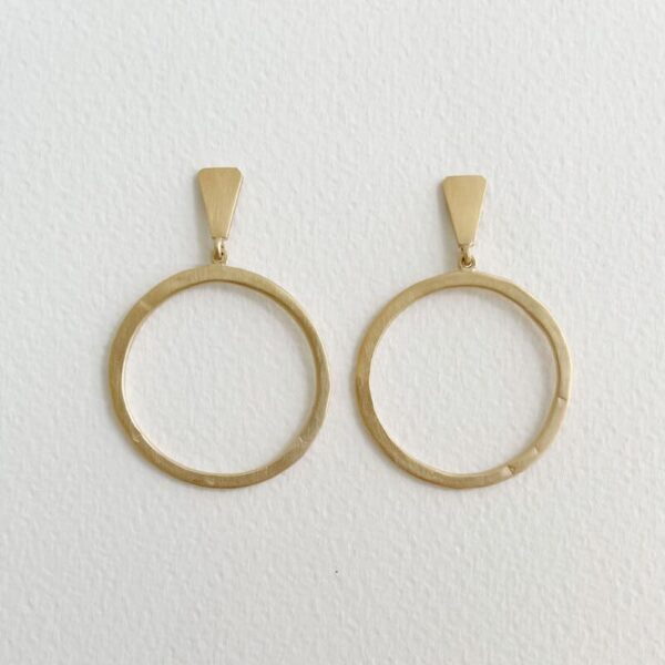 Hoop L Circle Earrings Gold