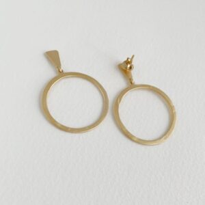 Hoop L Circle Earrings Gold
