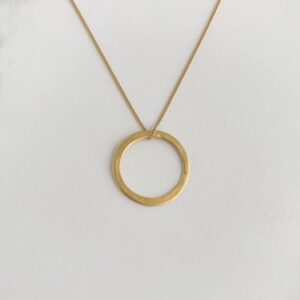 Circle M Necklace Gold