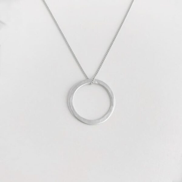 Circle M Necklace Silver