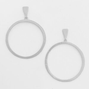 Hoop XL Circle Earrings Silver