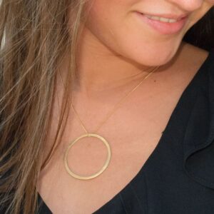 Circle XL Necklace Gold Lady
