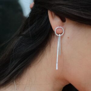 Insieme long earrings silver