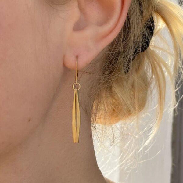 Kam double Pendant earrings gold lady