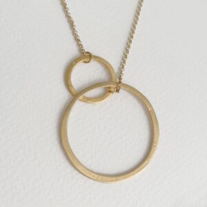 La Cala M Long Circle Necklace Gold