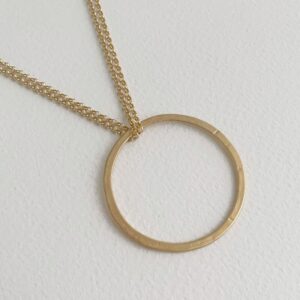 La Cala M Long Circle Necklace Gold