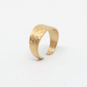 Moon M Open Ring Gold
