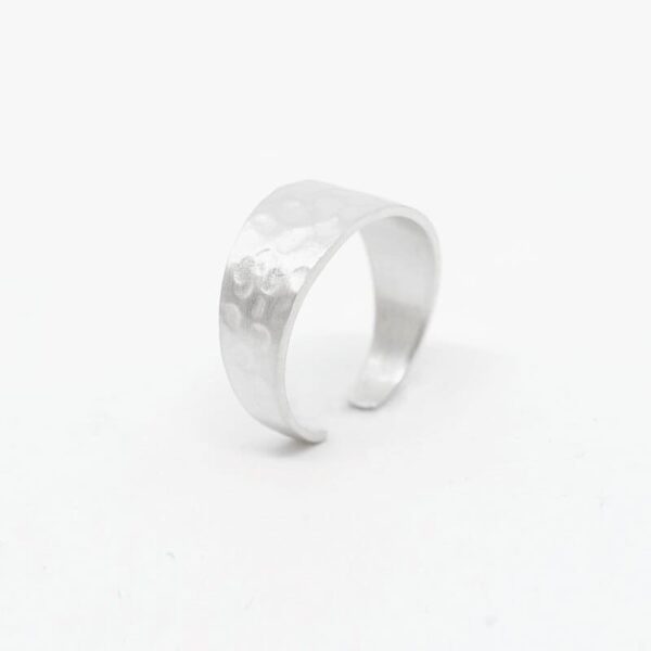 Moon M Open Ring Silver