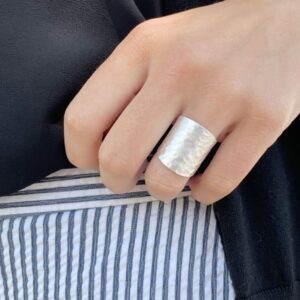 Moon Open Ring Silver