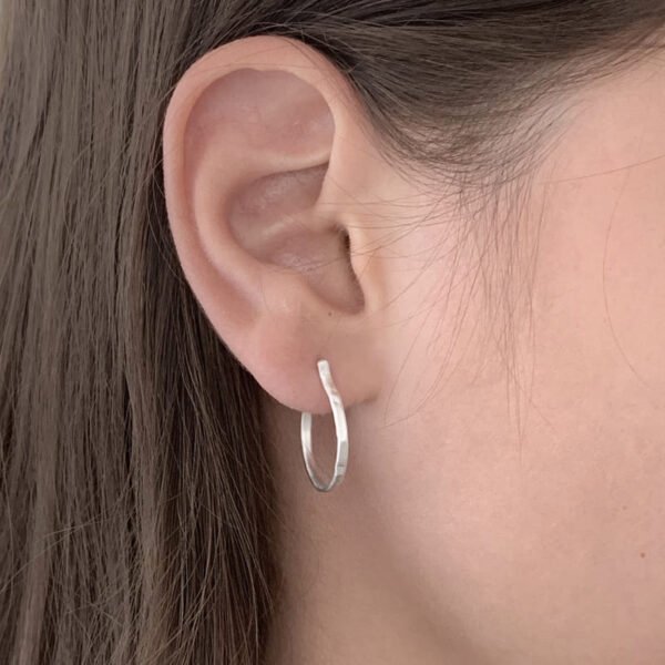 Sophie M Hoop Earrings Silver Lady