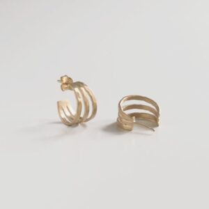 Sophie Triple Hoop Earrings Gold