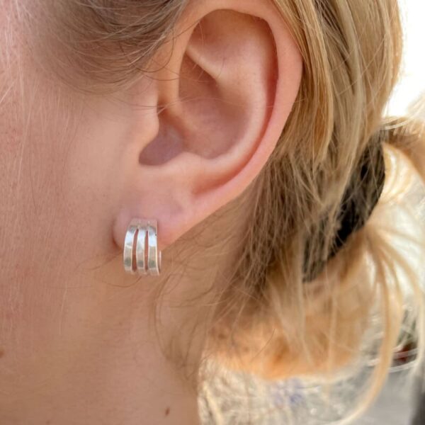 Sophie Triple Hoop S Earrings Silver Lady