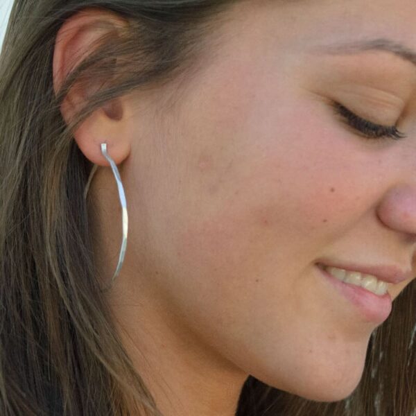 Sophie XL Hoop Earrings Silver Lady