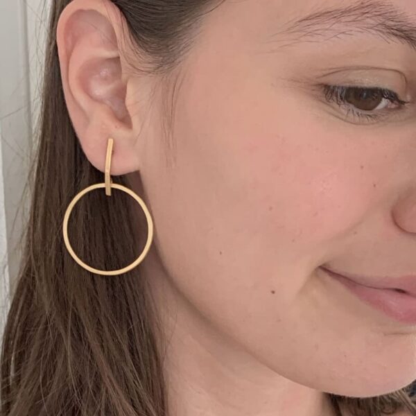 Twin Along L earrings Gold Lady