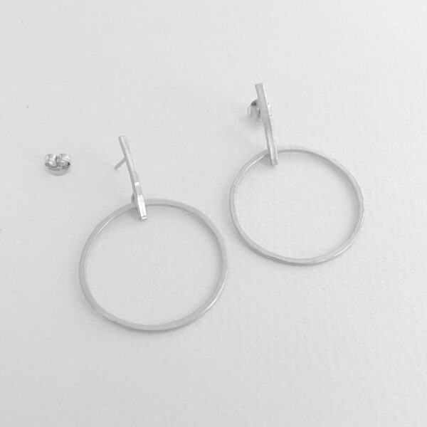 Twin Along L earrings Silver