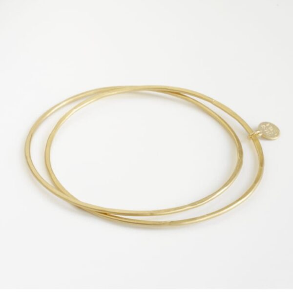 Twin Double Bangle Gold