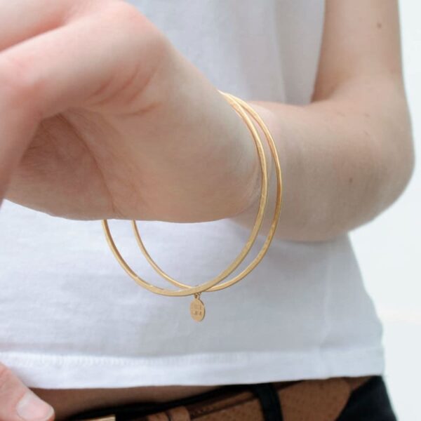Twin Double Bangle Gold Lady