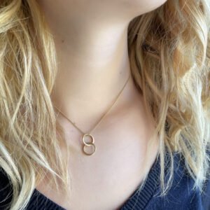 Twin S pendant Gold Lady