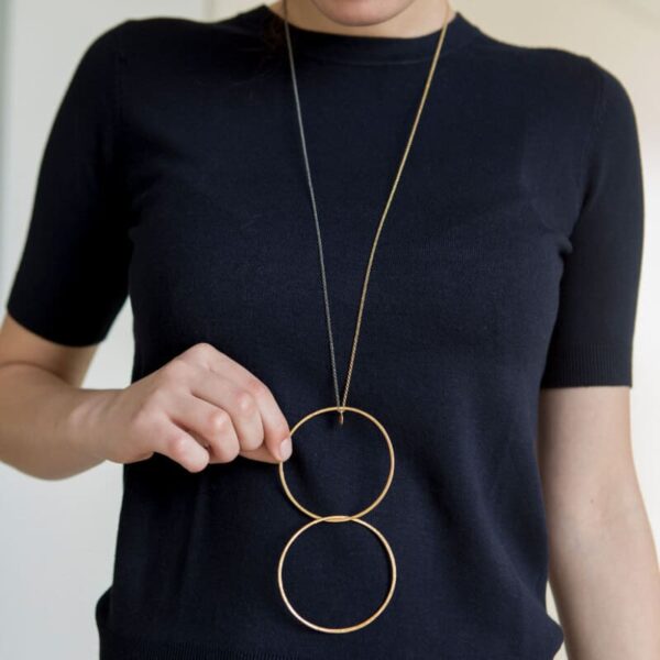 Twin XXL 2 in 1Necklace Gold Ruthenium lady