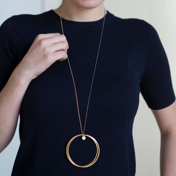 Twin XXL 2 in 1 Necklace Gold Ruthenium lady