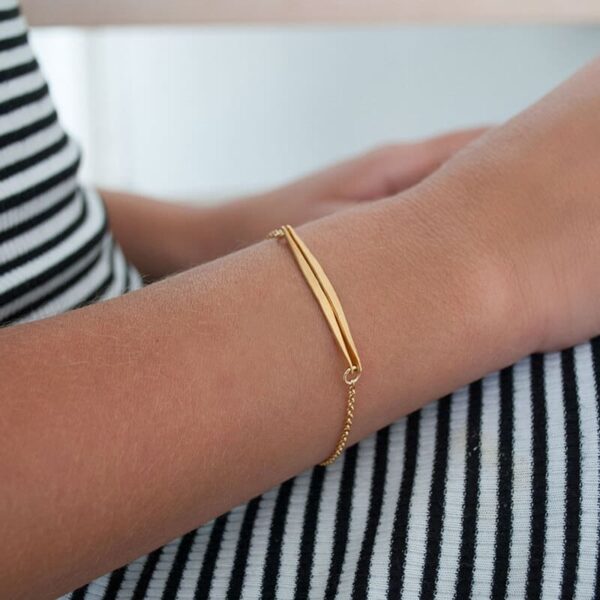 kam double stick bracelet gold lady