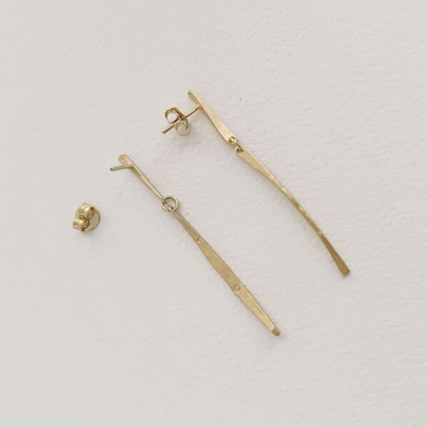 kam two parts earrings gold