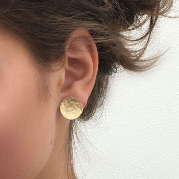 moon earrings gold lady