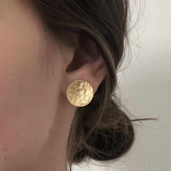 moon earrings gold lady