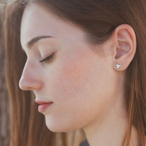 nina triple earrings silver lady