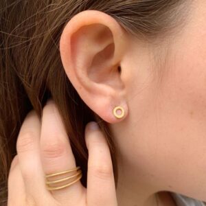 one soul supermini circle earrings gold lady