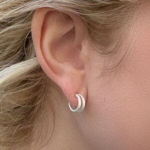 rock and soul Hoop S earrings silver lady