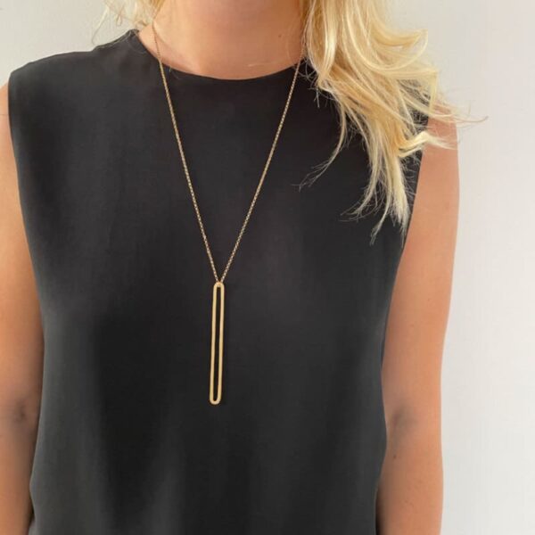 rock and soul long necklace gold lady