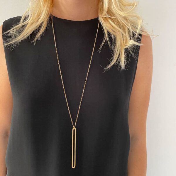 rock and soul long necklace gold lady