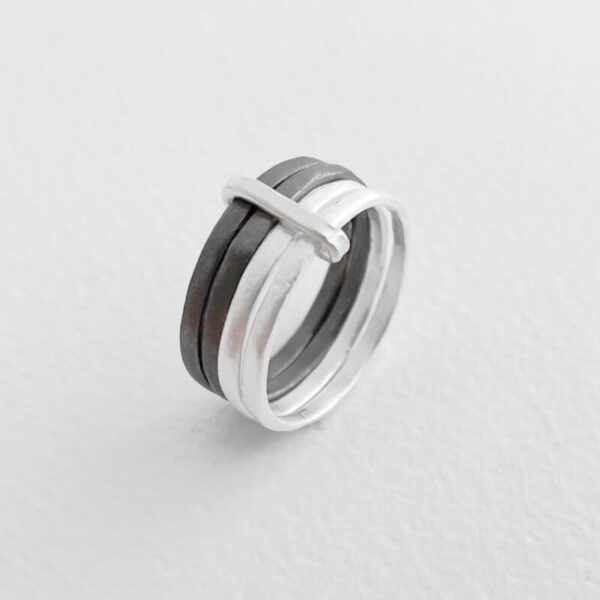 sophie 4mix ring silver ruthenium