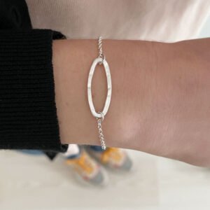 Marine Small Oval Chain Bracelet Silver