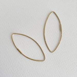 Marine Thin Hoop Earrings Gold