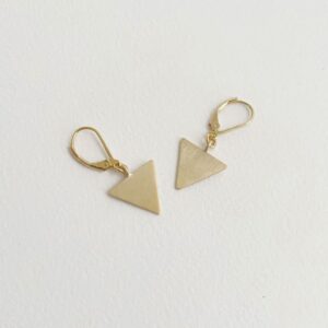 Bermuda triangle earrings gold