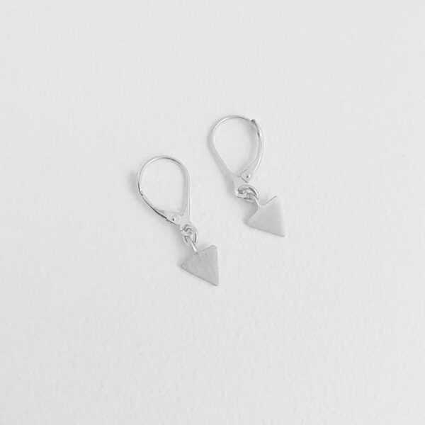 Bermuda small triangle earrings silver