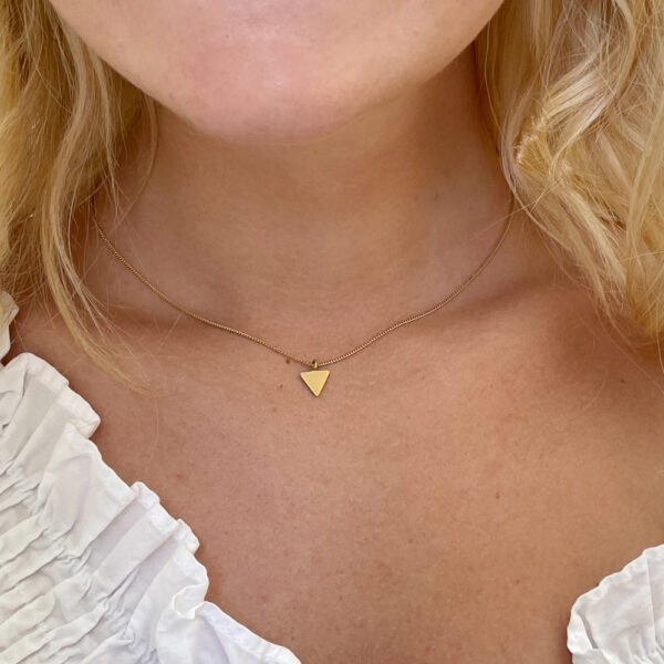 Bermuda small triangle necklace gold