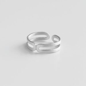 Rock and Soul Thin Ring Silver