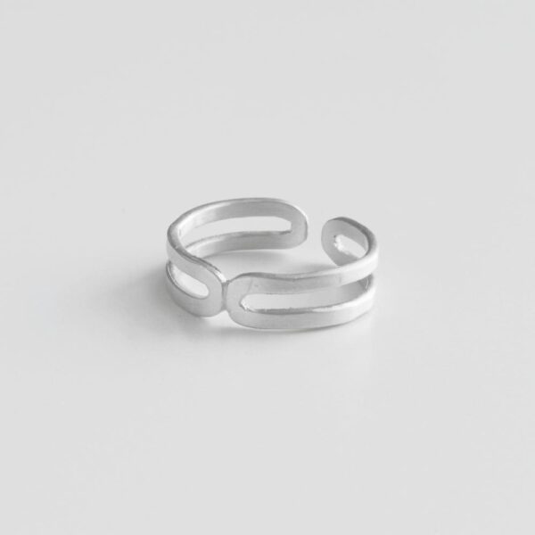 Rock and Soul Thin Ring Silver