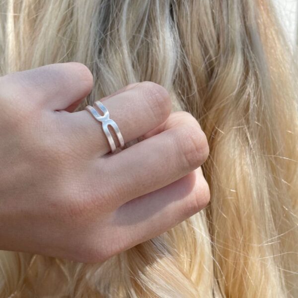 Rock and Soul Thin Ring Silver